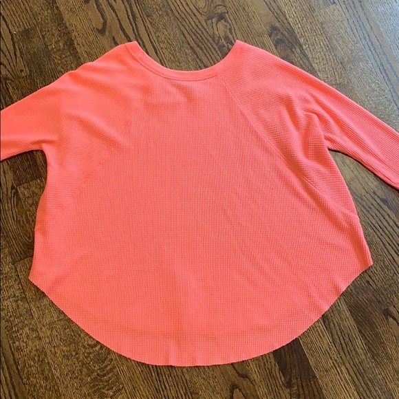 Free People Bright Orange Long Sleeve Shirt - Picture 3 of 9